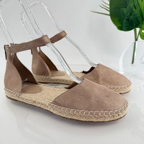 Eileen Fisher Womens Lal Espadrille Flat Size 8 Copper Gold Metallic Leather - Picture 1 of 16